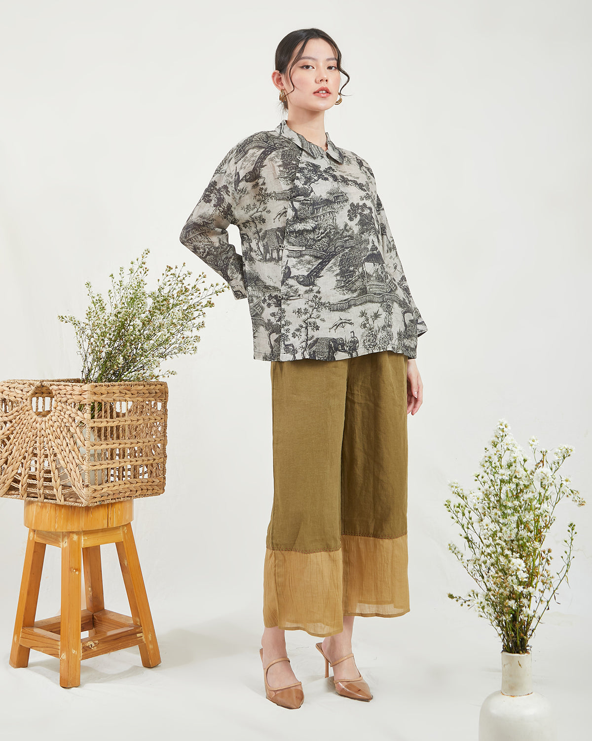 Sage Glamorous Qipao Cheongsam Top