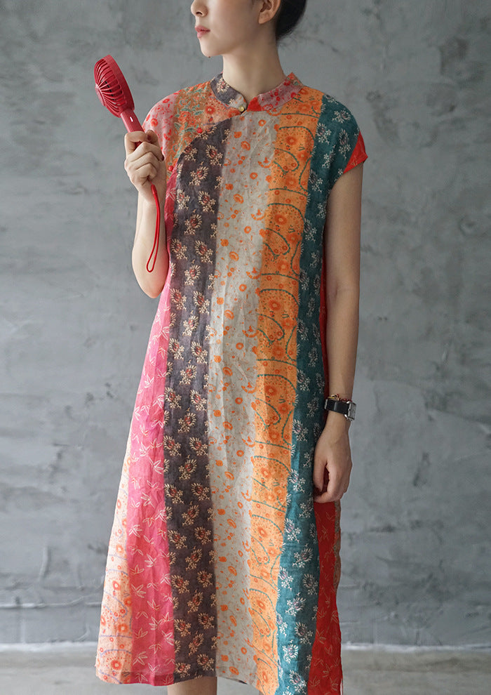 Multi Color Cheongsam Dress