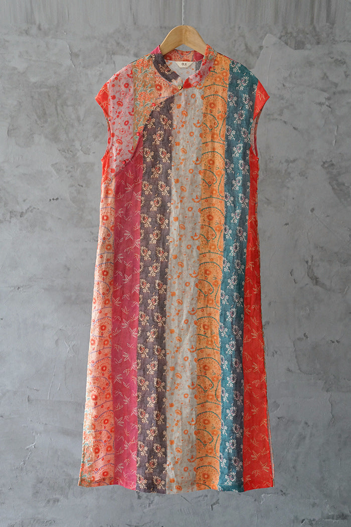 Multi Color Cheongsam Dress