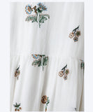 Mirabel Darling Putih Ramie Cheongsam Dress Embroidered Qipao