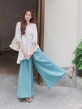 Octavia Opalescent Quality Fabric Cheongsam Hollow Out Qipao Set