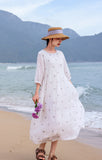 Pakaian Cheongsam Ramie Hiasan Purity Qipao Bertembun