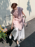 Tender Honed Casual Short Sleeve Shirt Wide Leg Pants Qipao Set