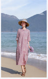 Acacia Ratu Berat Sulam Cheongsam Dress Stand Collar Qipao