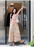 Emma 2-Piece Black Sleeveless Cheongsam Set