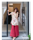 Aurelia 2-Piece Floral Print Cheongsam Set