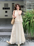 Radiance Butterfly Print Cheongsam Top Skirt Qipao Set