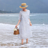 Thea Honed Ramie Cheongsam Dress Floralia Jahitan Qipao