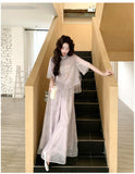 Yara 2-Piece Purple Embroidered Cheongsam Set