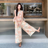 Emma 2-Piece Black Sleeveless Cheongsam Set