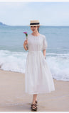 Ruby Classic Ruby Cotton Linen Cheongsam Dress Puff Sleeves Qipao