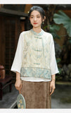 Paris Party Cheongsam Qipao Vest Atasan Set