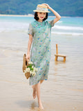 Gaun Cheongsam Qipao Lakeside Floret