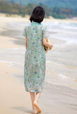 Gaun Cheongsam Qipao Lakeside Floret