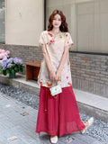 Aurelia 2-Piece Floral Print Cheongsam Set