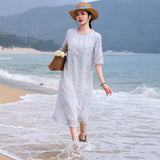 Thea Honed Ramie Cheongsam Dress Floralia Jahitan Qipao