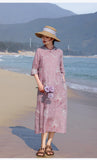 Acacia Ratu Berat Sulam Cheongsam Dress Stand Collar Qipao