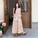 Emma 2-Piece Black Sleeveless Cheongsam Set