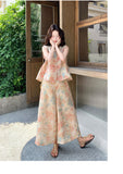 Emma 2-Piece Black Sleeveless Cheongsam Set
