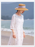 Pakaian Cheongsam Ramie Hiasan Purity Qipao Bertembun
