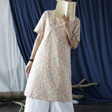 Sofia Cotton-Linen A-Line Cheongsam Dress