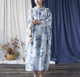 Nora Loose-Fit Digital Print Cheongsam Dress