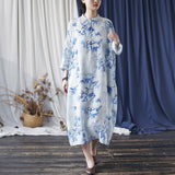 Nora Loose-Fit Digital Print Cheongsam Dress