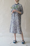 Bamboo Print Cheongsam Dress