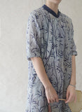 Bamboo Print Cheongsam Dress