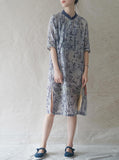 Bamboo Print Cheongsam Dress