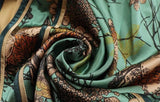 19 mome mulberry silk, floral pattern, High-end long Qipao