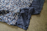 Dark Blue Floral Print Cheongsam Dress (Double Layer)