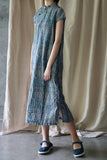 Indigo Batik Print Cheongsam Dress