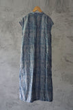 Indigo Batik Print Cheongsam Dress