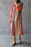 Multi-colour  Cheongsam Dress (Long Sleeve)