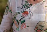 Floral Fan Cheongsam Top