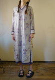 Floral Vase Print Cheongsam Dress
