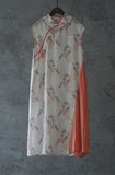 Pink Floral Print Cheongsam Dress