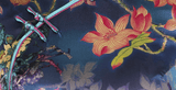 19 mome mulberry silk, floral pattern long Qipao