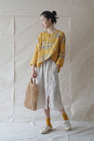 Yellow Crane Cheongsam Top